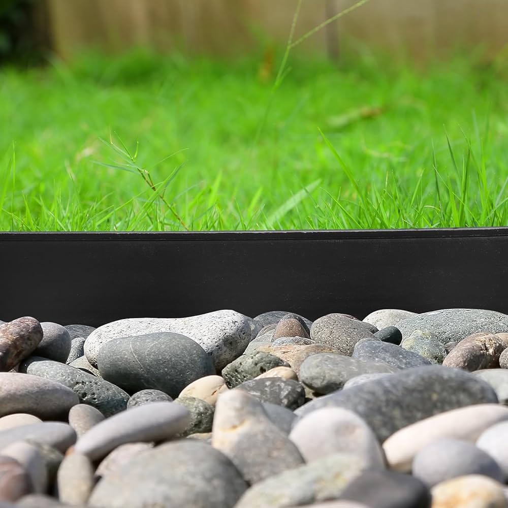 10m Rasenkante Kunststoff, flexible Beeteinfassung, Rasenkante, 30 Stifte