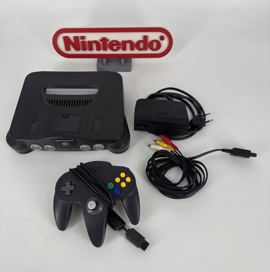 Nintendo 64 N64 Konsole Schwarz inklusive Original Controller
