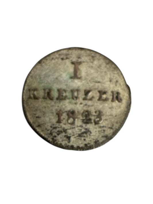 1 Kreuzer Nassau 1823 ss / Wilhelm / KM#44 Silber